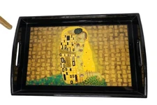 The Kiss,by Gustav Klimt Wood Serving Tray
