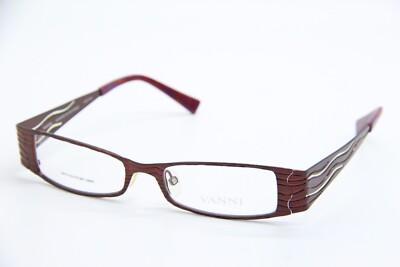 NEW VANNI VK8798 C328 DARK RED AUTHENTIC EYEGLASSES FRAMES 48-16