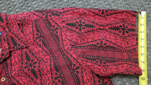 Rainbow Hawaii Men's XL Red Hawaiian Shirt Tribal Sea Turtles and Akua ka'ai - Picture 11 of 14