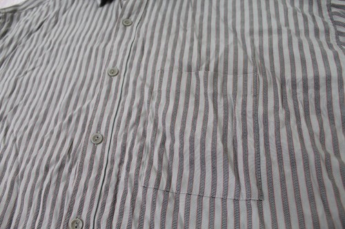 Burma Bibas Modal Polynosic Blend Grey Striped Long Sleeve Button-Up Shirt XL - Picture 2 of 4