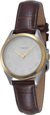 Timex Briarwood 28mm Analog Quartz Brown Leather Strap Women's Watch TW2U68100