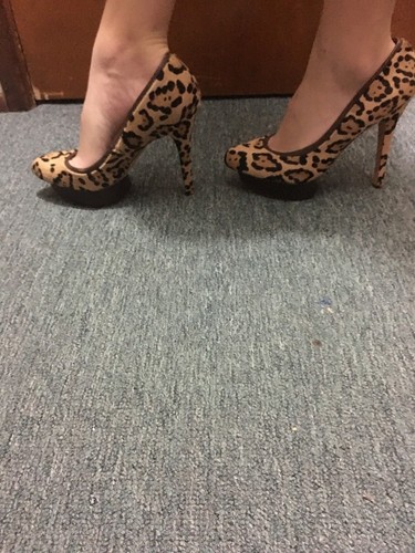 designer leopard heels