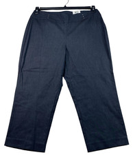JM Collection Capri Pants Womens Size Large Gray Tummy Control Stretch New