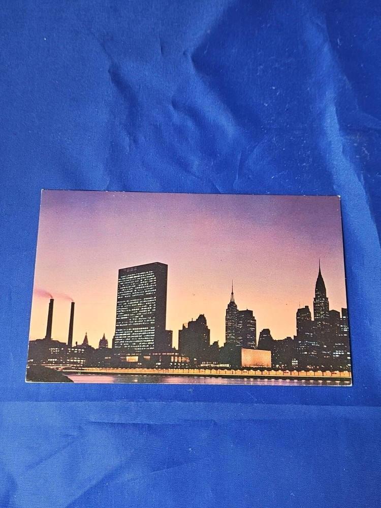 Postcard Featuring United Nations Empire State and Chrysler Buildings