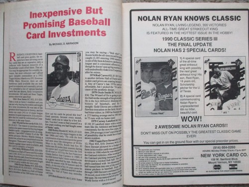 SPORTS CARD TRADER V. 1, No. 7 (Nov. 1990) MICHAEL JORDAN cover; Vintage Guide - Picture 3 of 7
