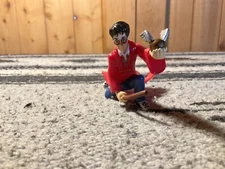 2001 Warner Brothers Plastic 3" Harry Potter With Golden Snitch Flying On Broom 