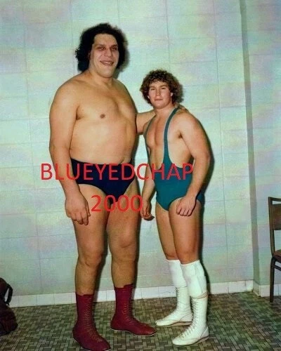 ANDRE THE GIANT & BRAD ARMSTRONG WRESTLER 8 X 10 WRESTLING PHOTO NWA - Image 1 of 1
