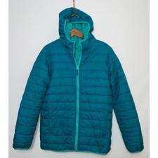 Lands End Reversable Puffer Coat - Size Girl's XL 18-20 - Soft Faux Fur