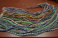 25 STRANDS ASSORT CHEVRON GLASS BEADING BEADS 16" #BD-826