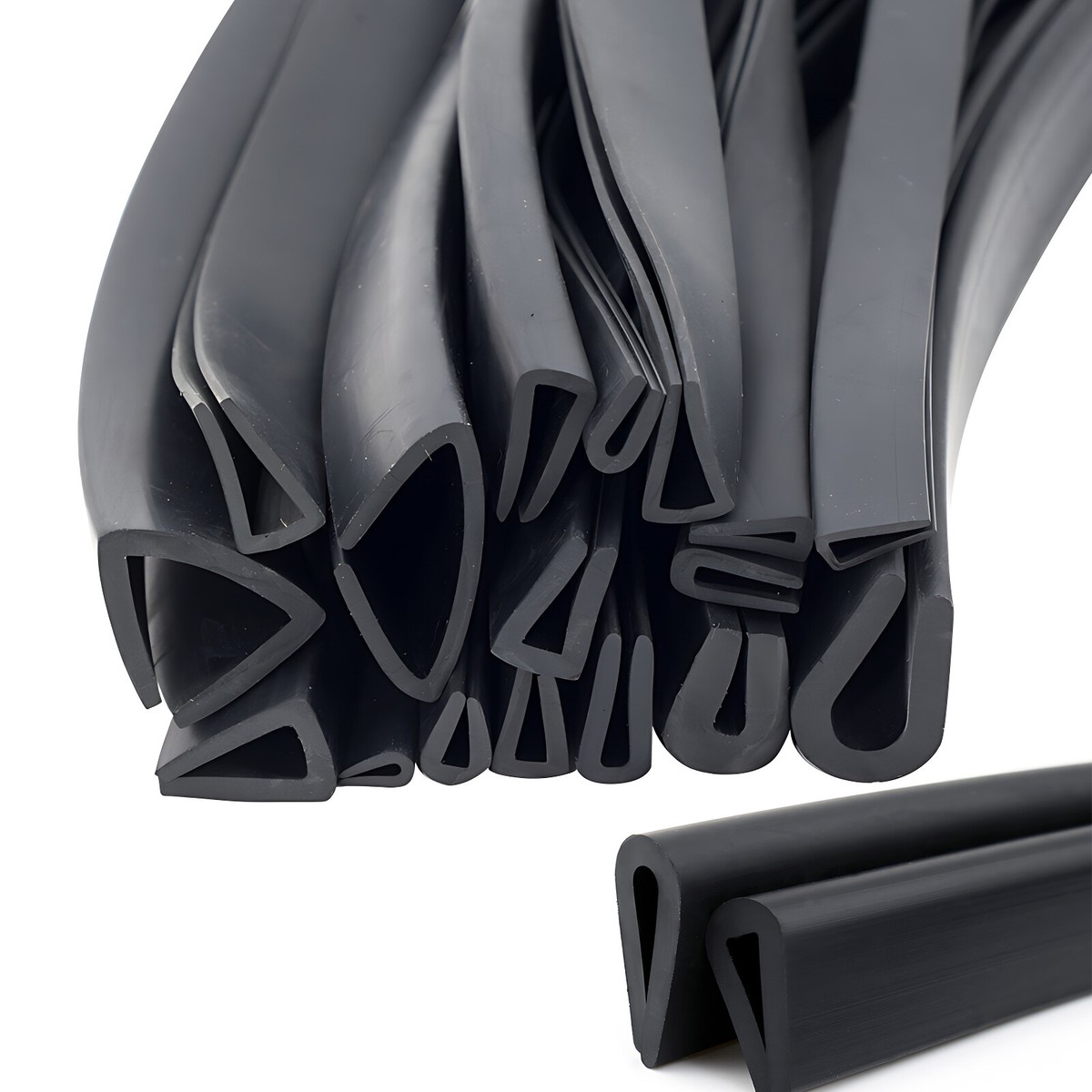 Edging Protection Frame Profile Rubber Trim Seal Flat Round U Shaped Slot 1- 12mm - Foto 8