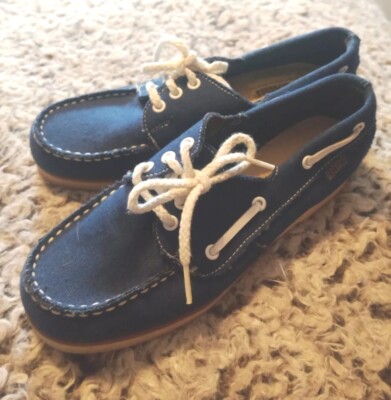 Dexter Womens Navy Blue Loafer Boat Shoes Lace-Up Sz Ultra