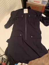 Michael Kors Dress 1X New Navy 