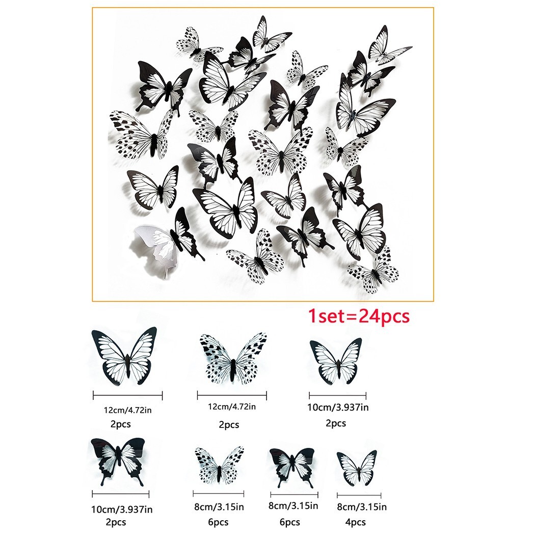 Durable High Quality Wall Sticker Bedroom Stickers Butterfly Decoration