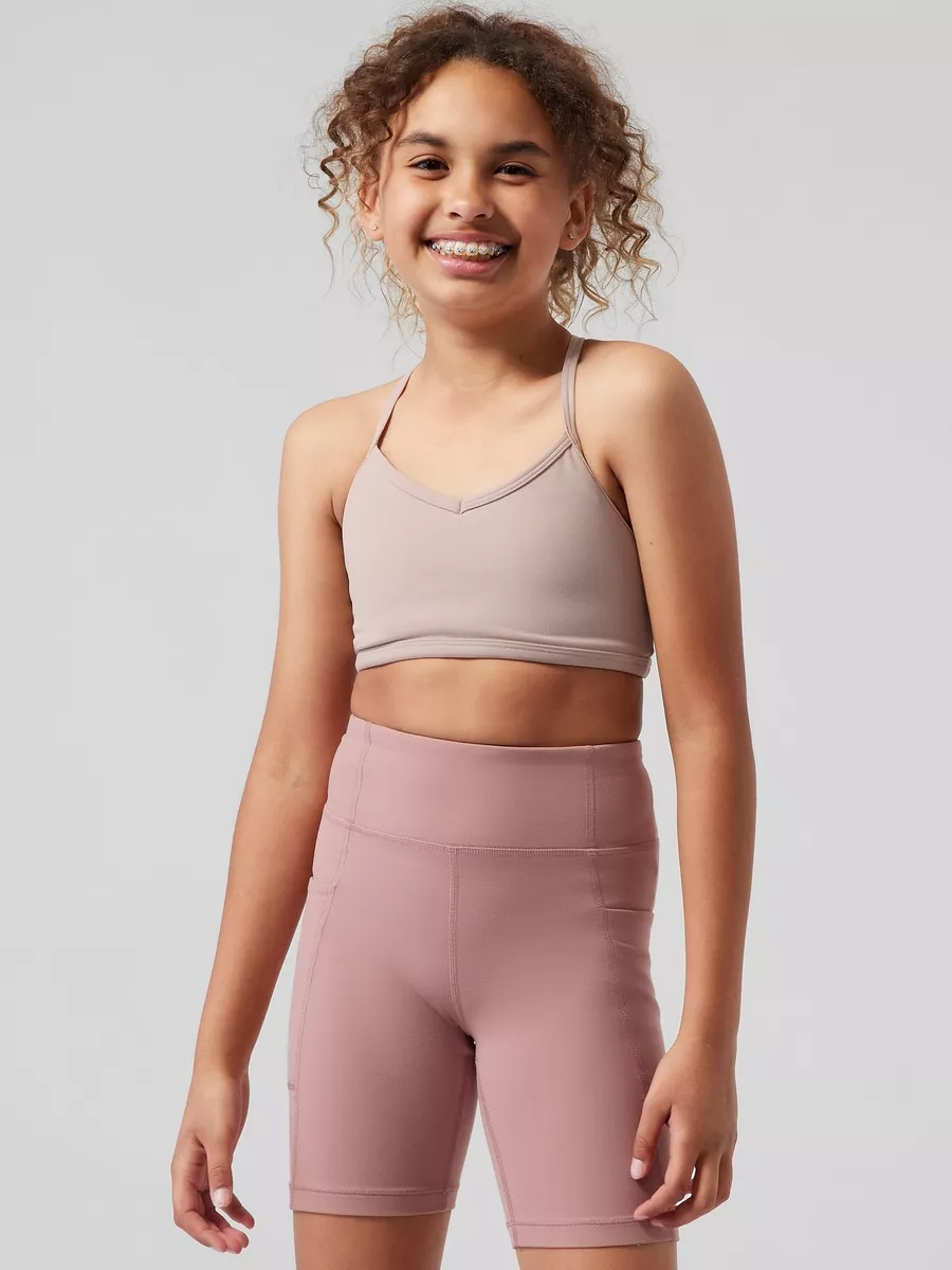 NEW ATHLETA GIRL All Day Bra 2.0 Beige Size 8-10 NWT