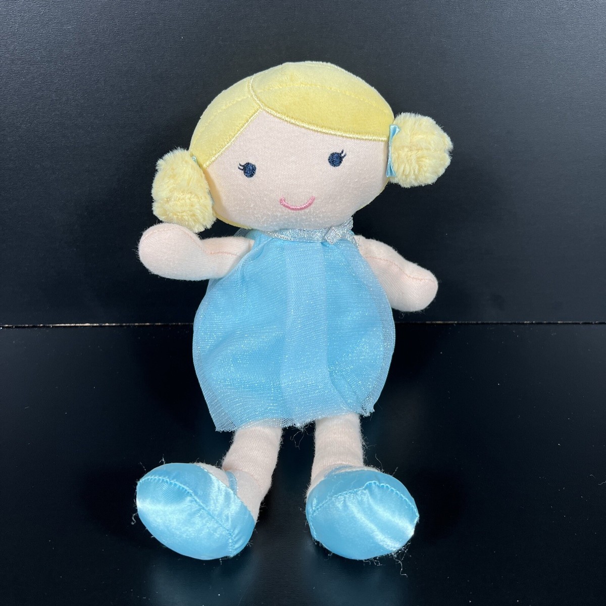 Carters Plush Doll Baby Lovey Aqua Blue Tulle Dress Blonde 10