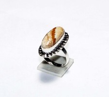 Crazy Lace Agate Gemstone Oval Shape Handmade Ring Jewelry Ring Size 8 Inches