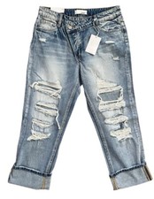 Vervet Kassie Boyfriend High Rise Straight Distressed Jeans women  s Size 29 New