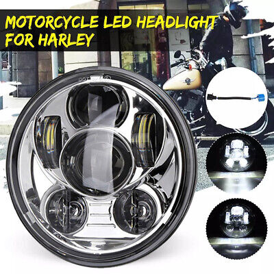 Projector DOT 5.75" LED Headlight Hi Lo Beam with DRL for Sportster 883 XL Dyna 