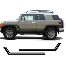 2 PCS Graphic Car Door Sticker Decal For Toyota Fj Cruiser Side Skirt Stripes 