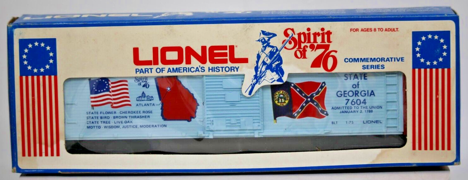 Lionel O Gauge State of Georgia Boxcar 6-7604 EX Box 1 48 Scale New in Box