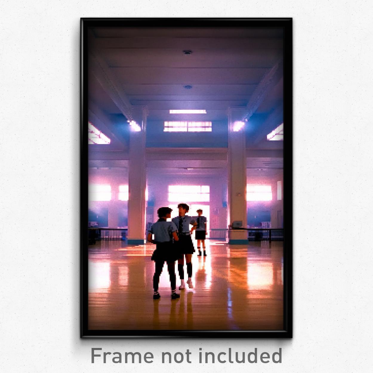 Pixel Art Poster - Cultured High School (8 Bit Psychedelic Video Game Print)