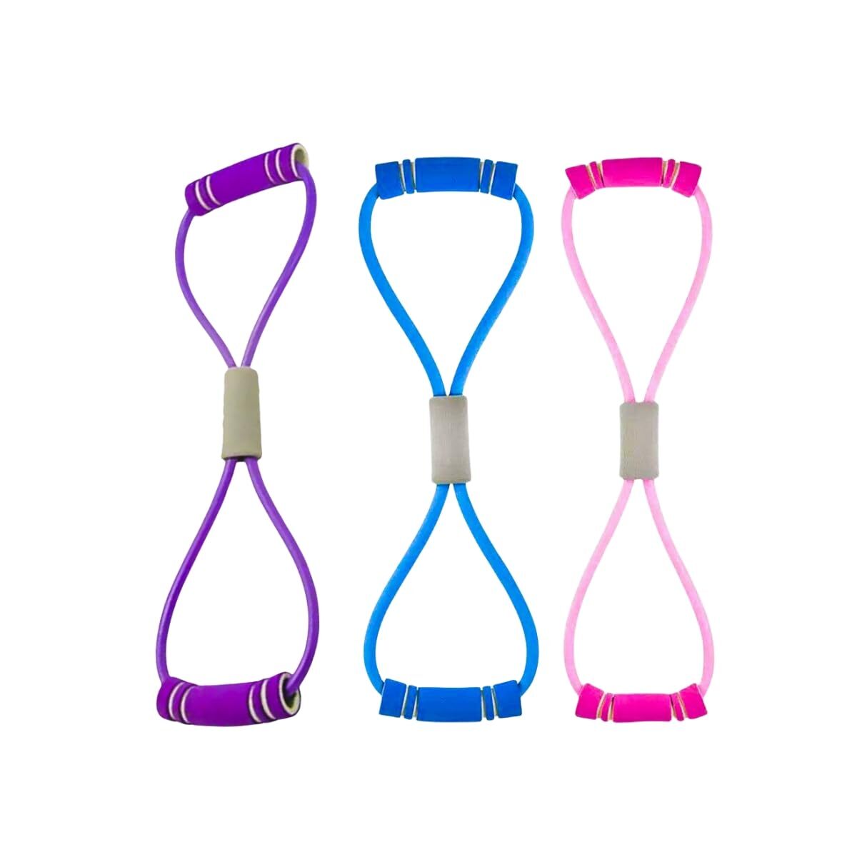 TOMOO Yoga Fitness Resistance Bands Figure-of-Eight Chest Expander Elastic Mu...