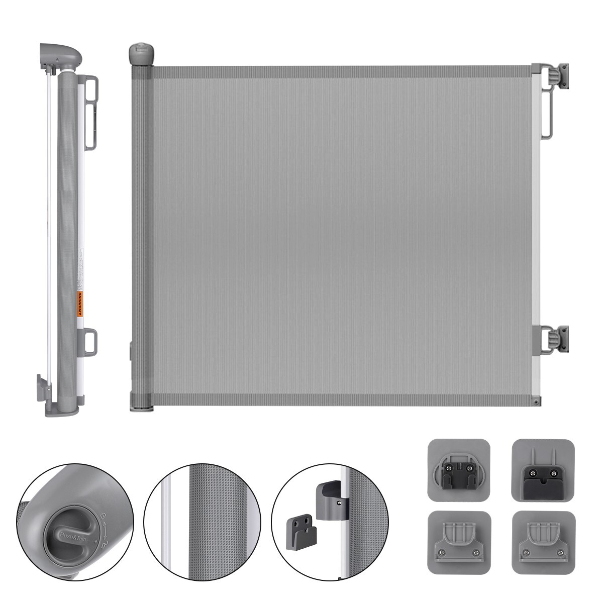 Retractable Baby Gate Safety Guard Folding Pet Dog Toddler Stair Gates  Isolatio