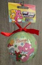 RUZ Care Bears Beary Merry Christmas Character 3" Ball Decoupage Ornament NEW