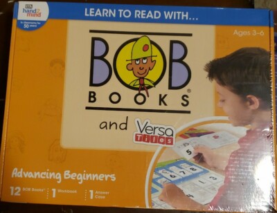 Bob Books and versa tiles advancing beginners 12 books 1 work book 1 answer case