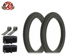 2 ALTA WIRE BEAD BICYCLE SLICK 16" X 1-3/4 S7 SCHWINN STYLE TIRE BLACK 6PC SET.