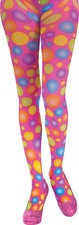 CIRCUS SWEETIE CLOWN POLKA DOT PANTYHOSE Tights Pink Costume Girls Adult Funny