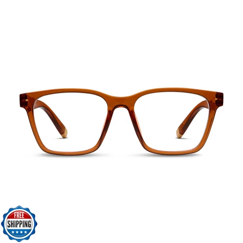 Peepers by PeeperSpecs Men's Wilder Square Reading Glasses, Brown, 2.50 + 2.5