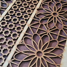 Moroccan Decorative Pointed Cinquefoil Arch Door Screen Wall Sculpture Panel 025