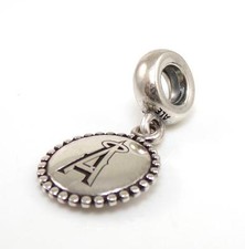 Auth Pandora USB791169-G013 Sterling Silver Angels Baseball Bead Charm FZ