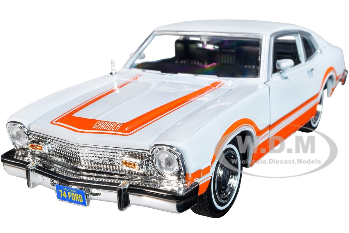 1974 FORD MAVERICK GRABBER WHITE 1/24 DIECAST MODEL CAR BY