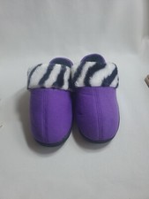 Slippers Purple With Zebra Accent