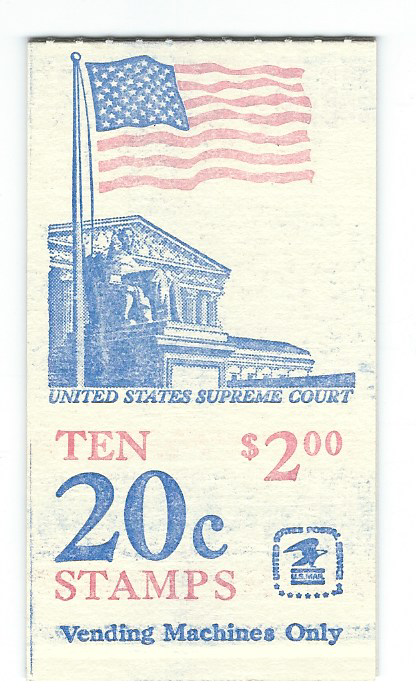 Scott #1896 20 CentFlag Over Supreme Court  Booklet of 10