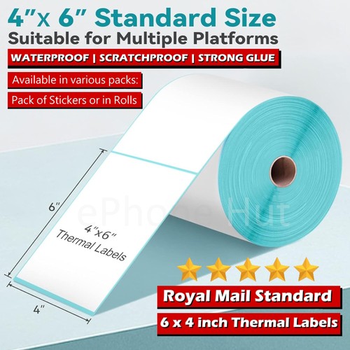 White Sticky Labels Plain Self Adhesive Address Labels 150 x 100mm 6 x