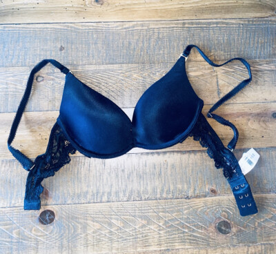 32A Victoria s Secret Push Up VS Womens Ladies New Sexy Solid Black Lace 32 A