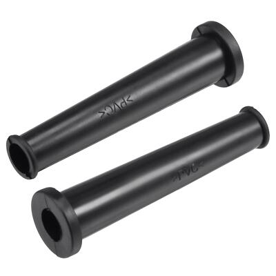 Cord Boot Protector Cable Sleeve Rubber 75mm Length Black 5 Pcs