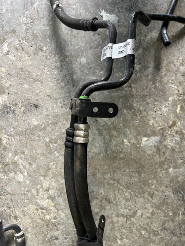 2012 AUDI R8 OEM FRONT POWER STEERING OIL COOLER RADIATOR W/ PIPE LINES HOSES - Picture 11 of 19