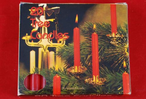 Swedish Angel Chime or Tree Candles 20-Count Box - Red - Biedermann & Sons - Afbeelding 1 van 1