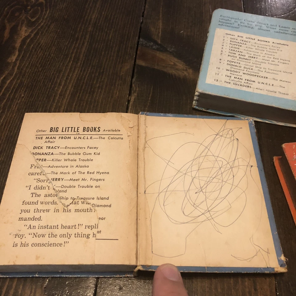 Lot of 3 Whitman Children’s A Big Little Books Lassie Frankenstein Calcutta Read Foto 4 de 4