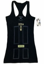 BBC Sherlock 221B BAKER STREET Girls Tunic Racerback Tank Top T-Shirt NWT 