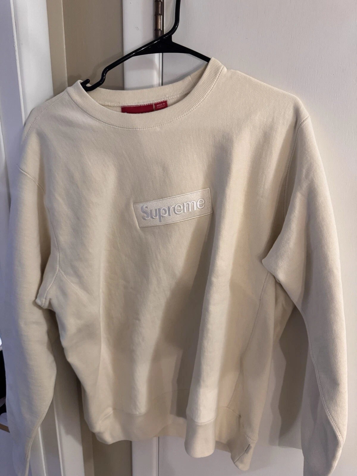 Logo Supreme Box col rond naturel   FW18   100% authentique moyen (défaut mineur)