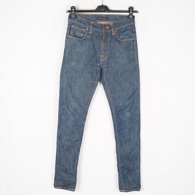 NUDIE Jeans LEAN DEAN DRY IRON Women Jeans Size W27 L30 Slim Blue 