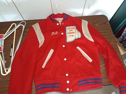 1976 Deerfoot Letterman Jacket Toll Gate High School Warwick RI Sz Youth 18 XS - product listing photo