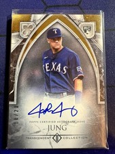 Josh Jung RC 2023 Topps Transcendent Gold Rookie Showcase Auto /20 #TCRA-JJU