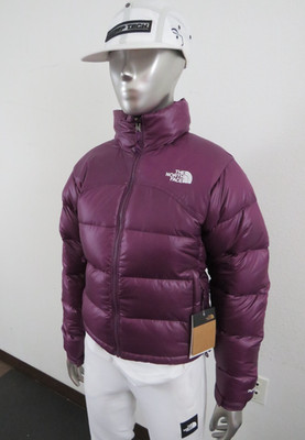 NWT Womens The North Face Retro Nuptse 2000 Short Crop 700-Down Jacket - Purple