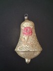 Antique German Glass Rose On A Bell Ornament — photo 1